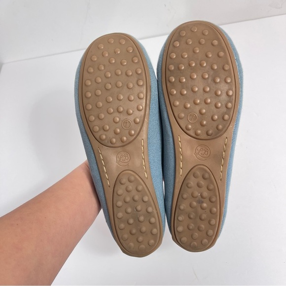 Lucky Brand Abeeku Blue Canvas Moccasin Driving Loafers w/ Metal Accent Size 7 - Picture 6 of 8